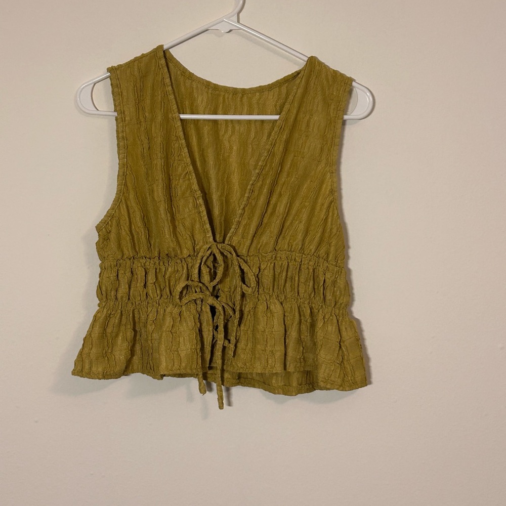 Olive Green Sleeveless Top